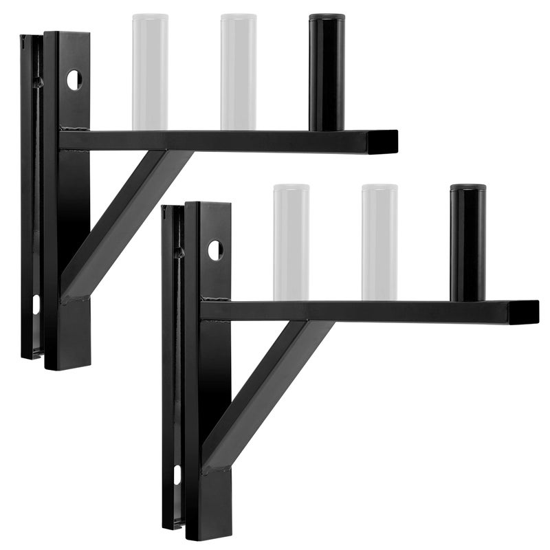 LyxPro Wall Mount Speaker Bracket for Professional Audio PA Speaker Holder Set of 2 Pair Heavy Duty Metal Supports 90 Lbs. Weight Capacity Interchangeable Posts Black - LYXWSB15B - Image 3
